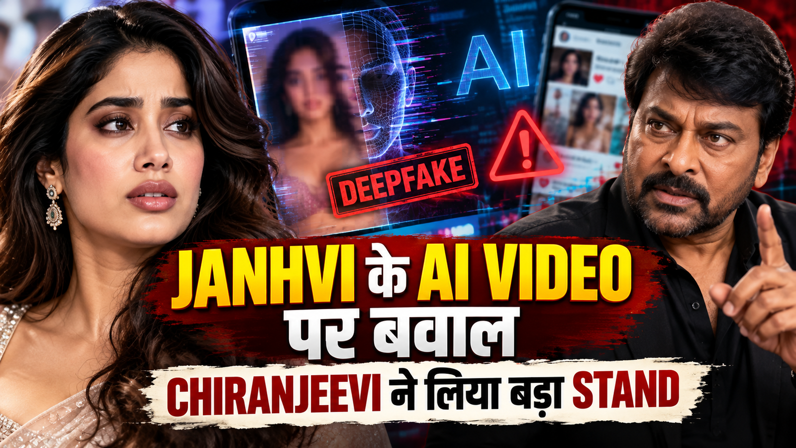 Janhvi Kapoor के AI Video पर फूटा गुस्सा, बोलीं- ‘ये Sexual Assault की सीमा तक पहुंचता है’; Chiranjeevi ने भी लिया बड़ा Stand