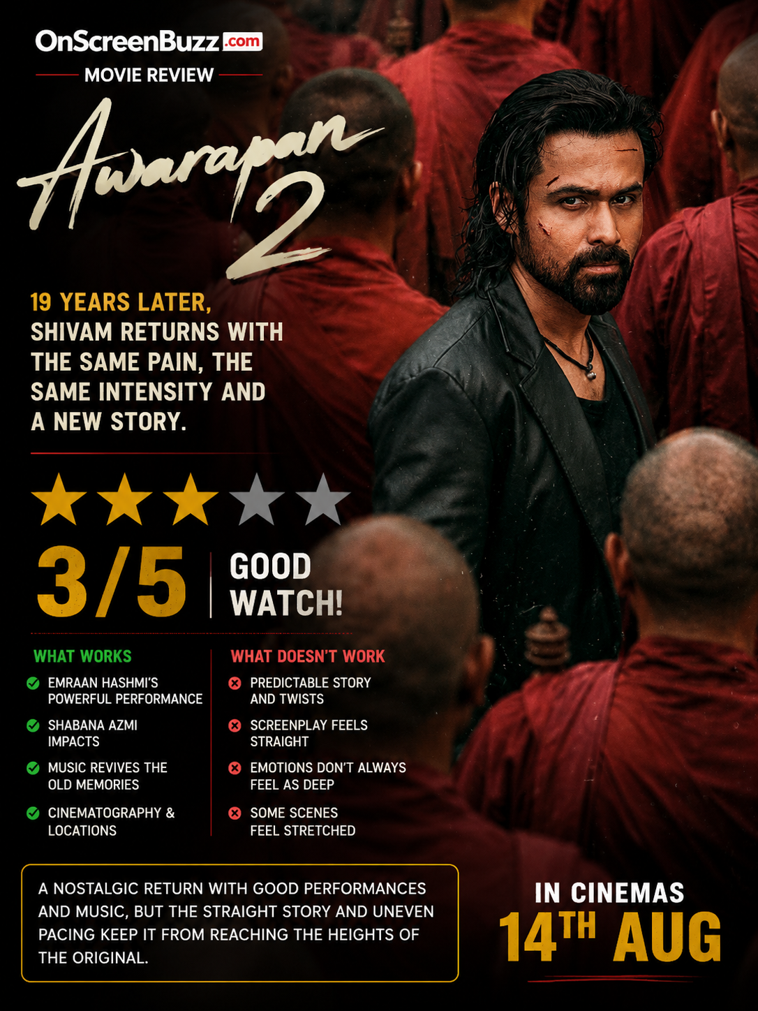 Awarapan 2 Movie Review: 19 Years Later, Shivam Returns with the Same Pain, Love and Intensity