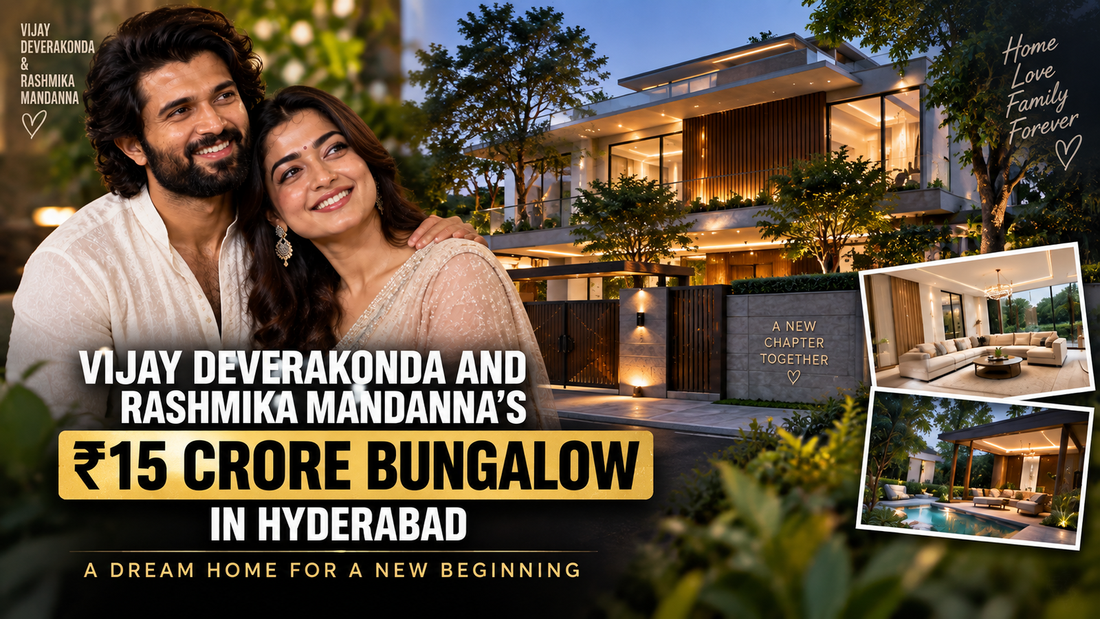 Vijay Deverakonda and Rashmika Mandanna Move Into Their ₹15 Crore Hyderabad Bungalow After Wedding