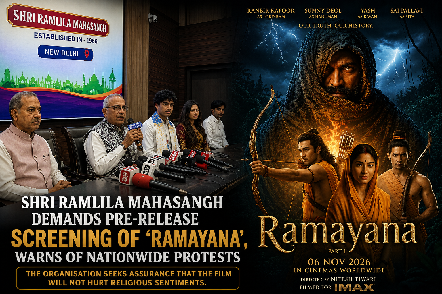Shri Ramlila Mahasangh Demands Pre-Release Screening of Ranbir Kapoor's Ramayana