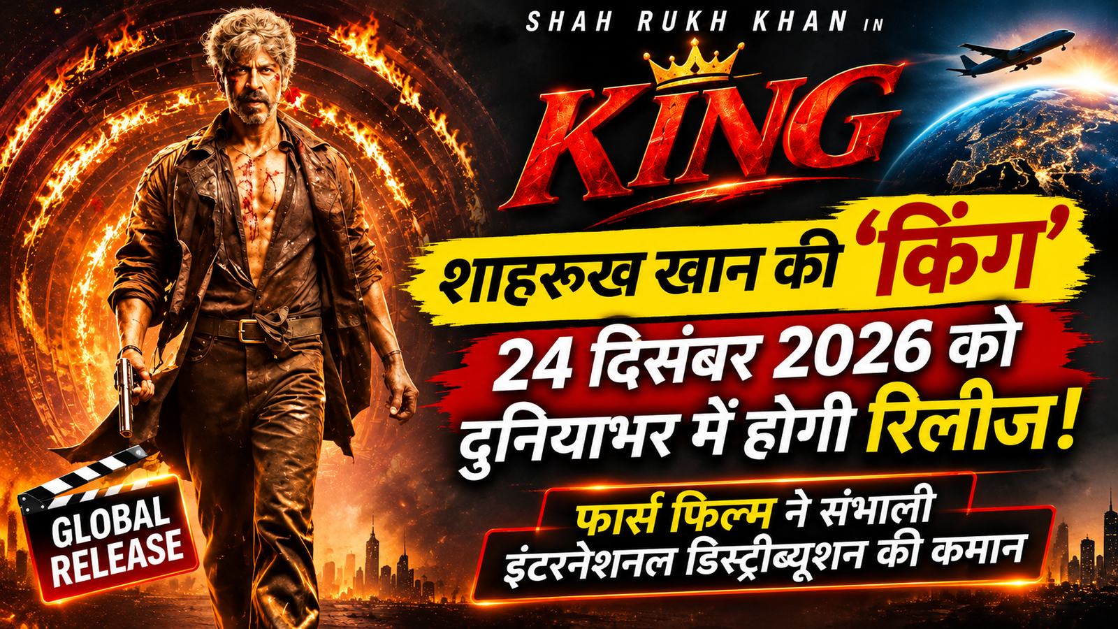 क्रिसमस पर दुनियाभर में रिलीज होगी शाहरुख खान की 'किंग', फार्स फिल्म ने संभाली इंटरनेशनल डिस्ट्रीब्यूशन की कमान