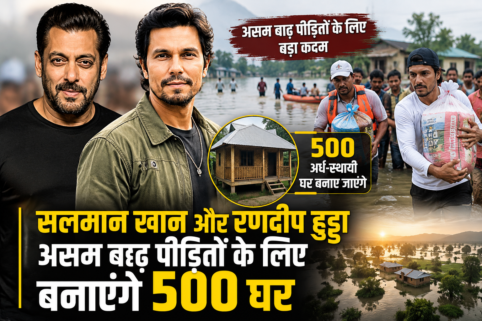 'आप लोग फिक्र मत करो…' सलमान खान और रणदीप हुड्डा असम बाढ़ पीड़ितों के लिए बनाएंगे 500 घर