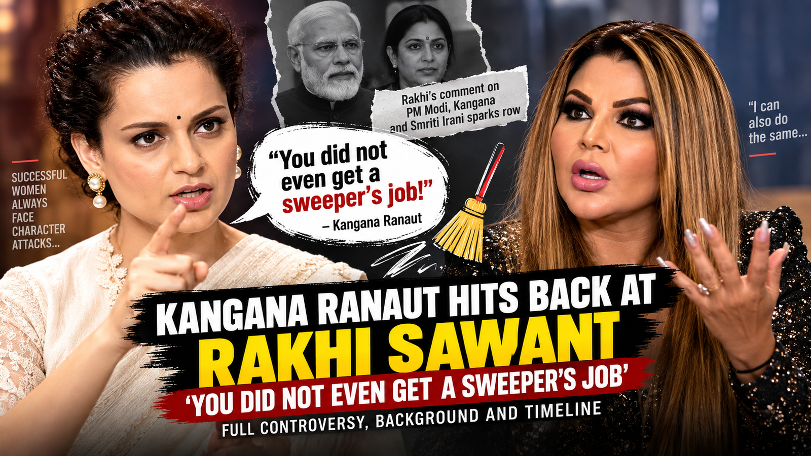 Kangana Ranaut Hits Back at Rakhi Sawant: ‘You Did Not Even Get a Sweeper’s Job’; Here’s What Sparked the War of Words