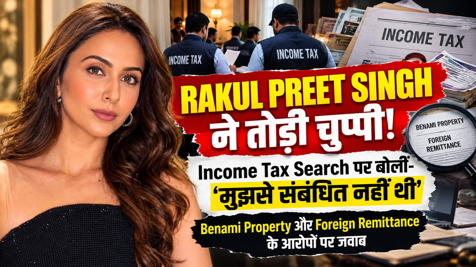 Income Tax Search की खबरों पर भड़कीं Rakul Preet Singh, बोलीं- ‘Search मुझसे संबंधित नहीं थी’; Benami Property और Foreign Remittance के आरोपों पर दिया करारा जवाब