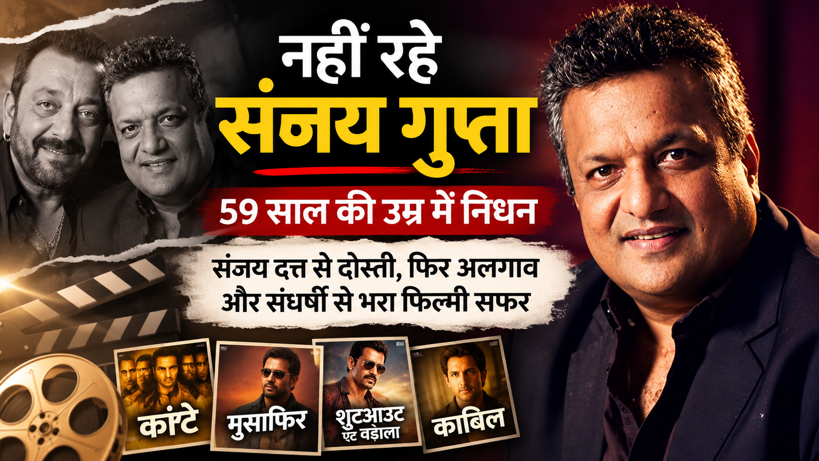 संजय दत्त के करीबी दोस्त और ‘कांटे’ के डायरेक्टर संजय गुप्ता का निधन, बाथरूम में फिसलने से लगी सिर में चोट; 59 साल की उम्र में दुनिया को कहा अलविदा