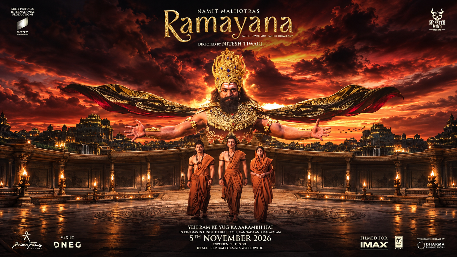 Ramayana New Poster: रणबीर कपूर बने राम, यश के रावण अवतार ने खींचा ध्यान; इस दिन रिलीज होगी फिल्म